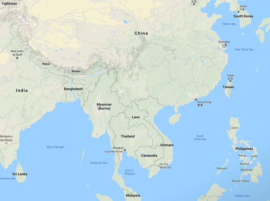 Global production supply chain map